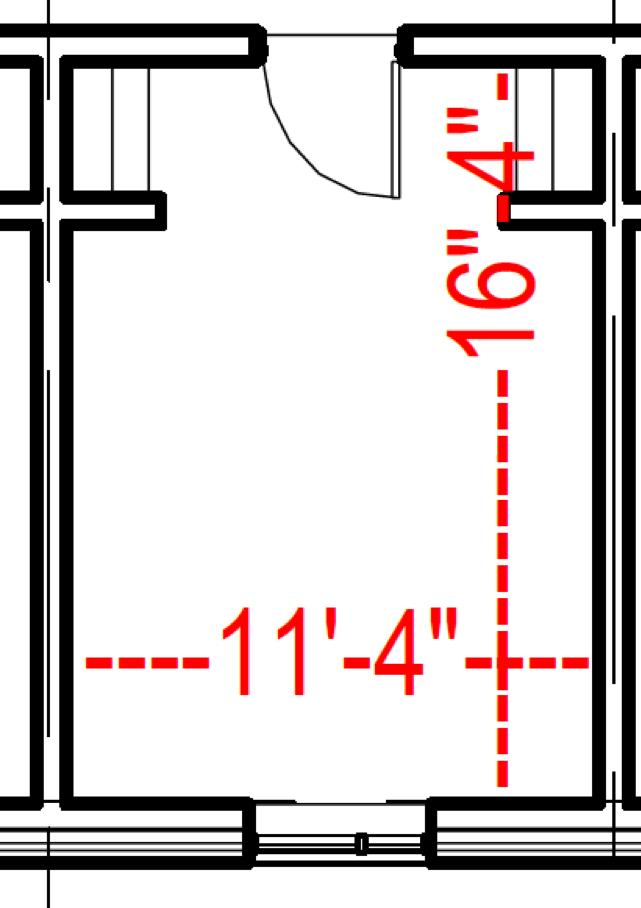 Meredith South Standard Room Floor Plan illustration